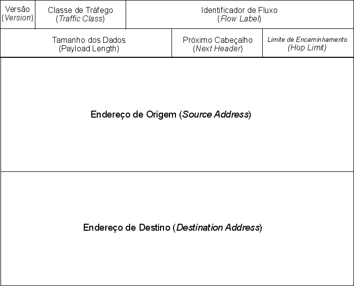 Figura 4 - Cabeçalho IPv6